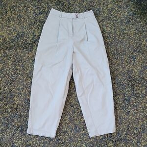 Topshop High Waisted Light Green Cropped Grandpa Pants